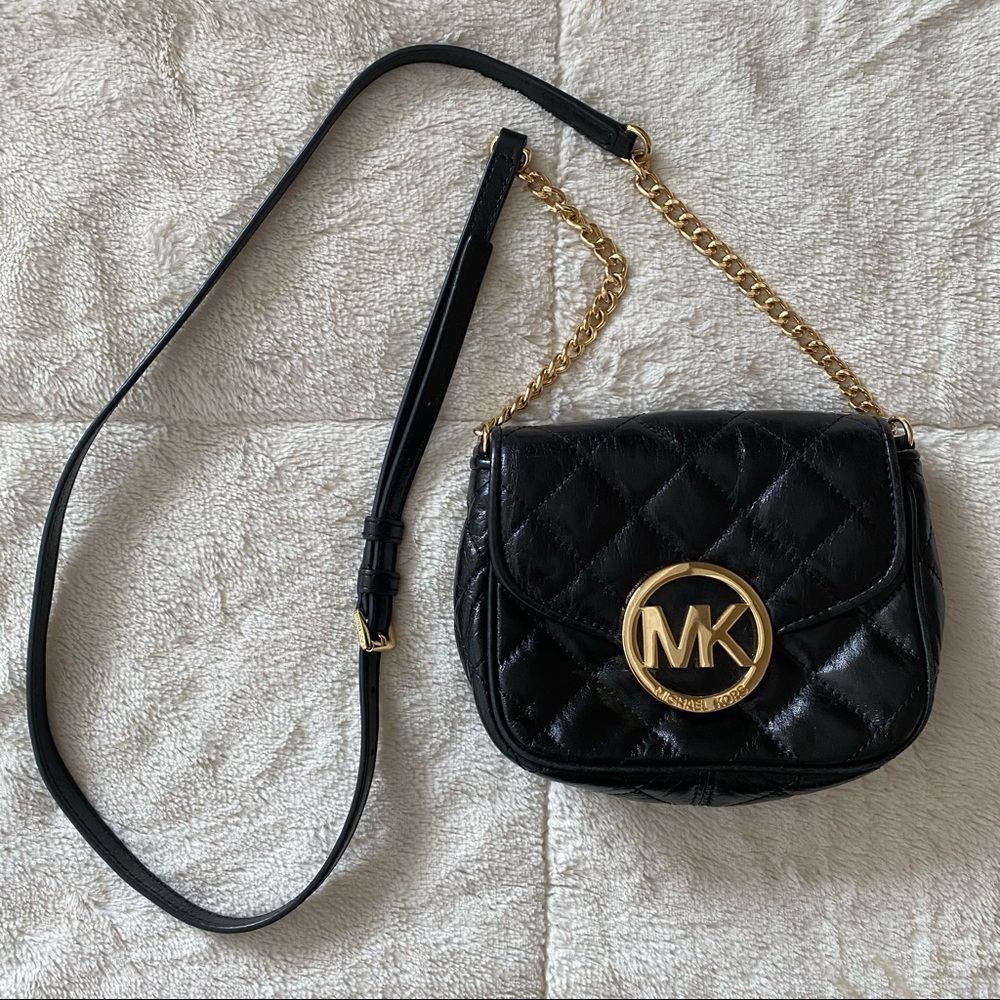 Michael Kors Black Quilted Leather Bag